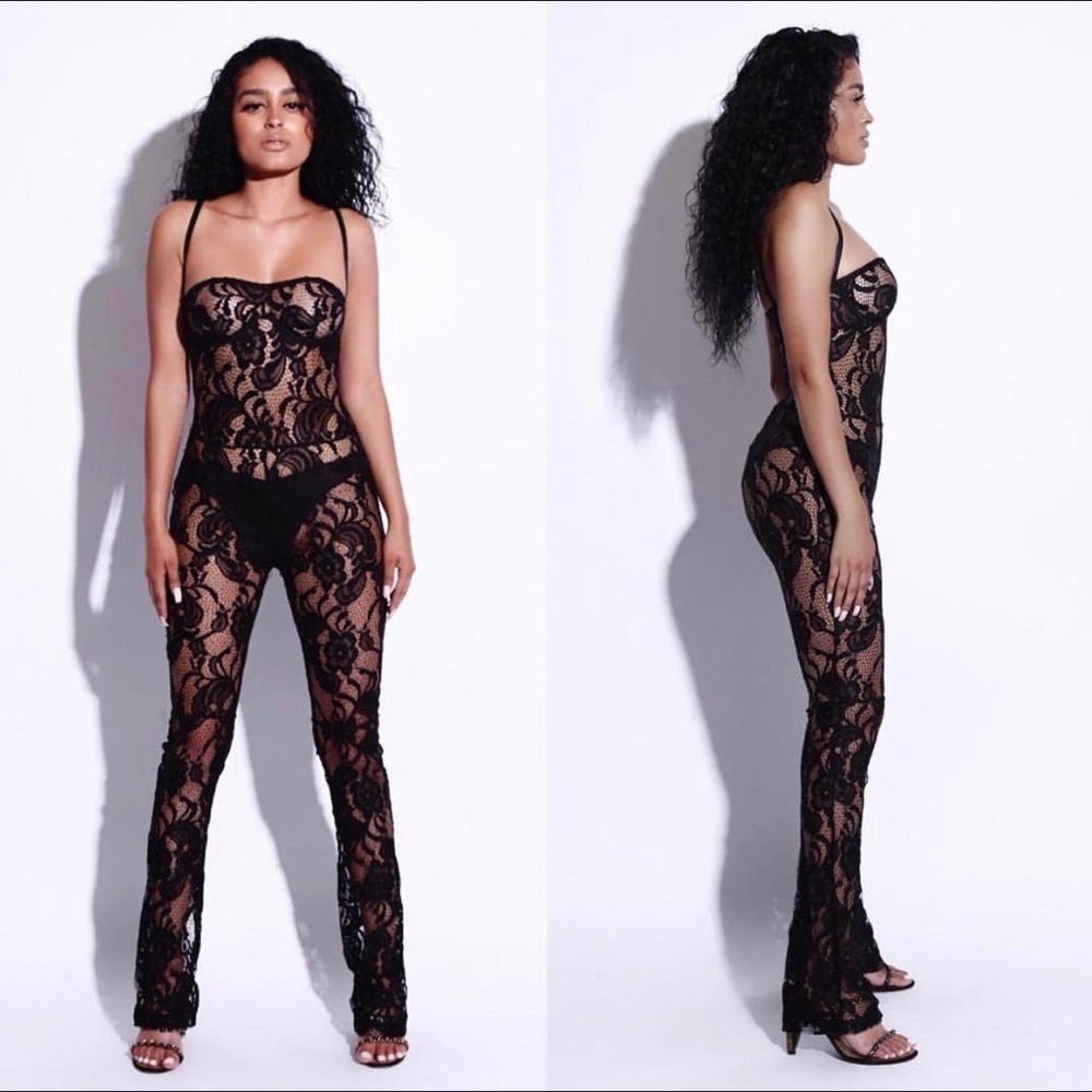 Matte Brand 'Siren' Red lace jumpsuit - Pants & Jumpsuits size M
